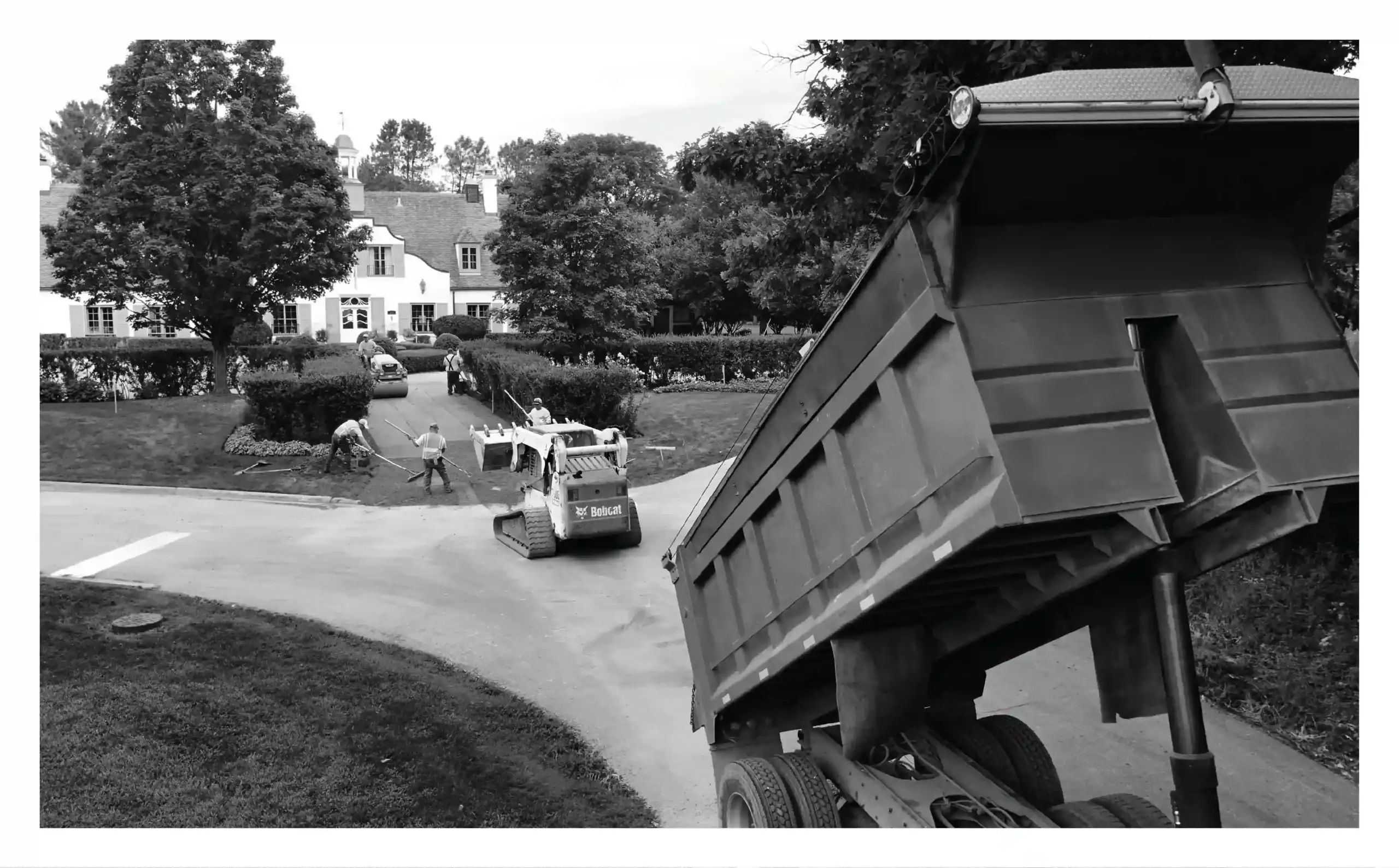 Driveway grading work